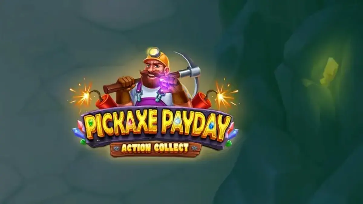 Tampilan visual slot Pickaxe Payday dengan tema penambang kartun