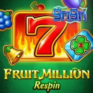 Tampilan visual mesin slot Fruit Million Respin dengan simbol buah klasik